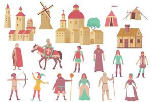 Medieval Kingdom Icons Collection vector