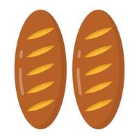 Baguette loaf bread icon design vector