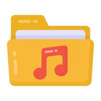 Audio file format icon in trendy design vector