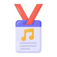 An icon design of music card vector