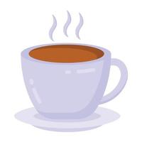 A teacup icon design, hot beverage concept vector