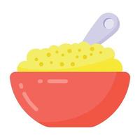 A macaroni bowl icon in flat design vector