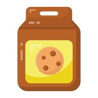 A cookies packet icon in flat design vector