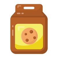 un icono de paquete de galletas en diseño plano vector