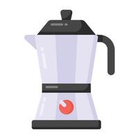 Coffee mixer in flat style icon, editable vector