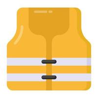 Life jacket flat icon, swimming accessory vector