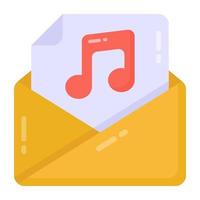 Audio file format icon in trendy design vector