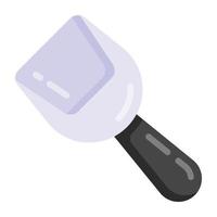 Bean spoon in flat style icon, kitchen utensil vector