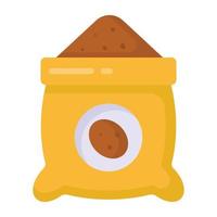 Coffee sack in flat style editable vector