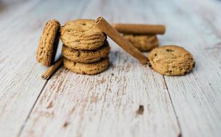 Stack of oatmeal cookies photo