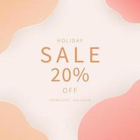 Sale banner template design. Vector paper cut style. Vector illustration.