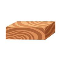 cutted tree wooden block vector