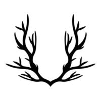 Rustic tree branch frame isolated on white background. vector