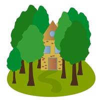 Summer house in the woods. vector