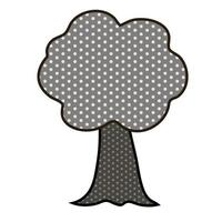 Tree in a pop art style isolated on white background vector