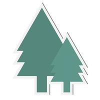 Tree isolated on white background. Spruce. vector