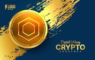 Chain Link crypto currency background, Digital money exchange of Blockchain technology, Cryptocurrency mining and financial vector