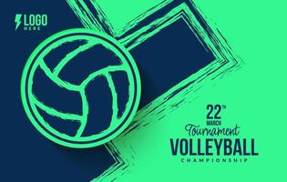 Volleyball tournament background, Abstract sport symbol template design, Banner for sport event vector illustrations
