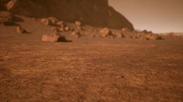 Fantastic martian landscape in rusty orange shades photo