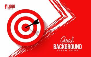 Dart board symbol isolated background, Business target icon concept, Arrow hitting the center of dart board vector