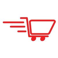 logo fast shopping vector