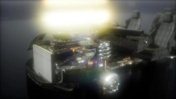 motor y otras partes visibles en el coche foto