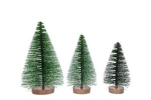 Artificial Christmas tree on a white background. photo