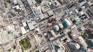 4K Aerial Sequence of Toronto, Canada - Birds eye view of the Dundas Square during the day video