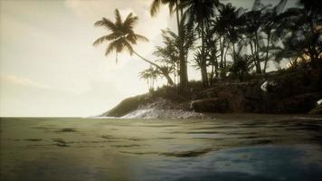 Soft twilight of the amazing tropical marine beach photo