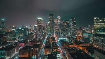 4K Timelapse Sequence of Toronto, Canada - Storm at Night video