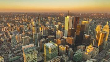 4K-Zeitraffer-Sequenz von Toronto, Kanada - Innenstadt von Toronto von Tag zu Nacht video