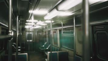 subway car in USA empty because of the coronavirus covid-19 epidemic photo