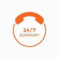 24 hours customer service icon. 24 7 support icon sign button. customer service icon vector