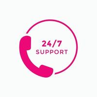 24 hours customer service icon. 24 7 support icon sign button. customer service icon vector