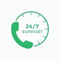 customer support icon. 24 hours call center icon vector