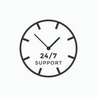 customer support icon. 24 hours call center icon vector