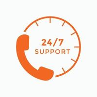 customer support icon. 24 hours call center icon vector