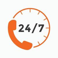 customer support icon. 24 hours call center icon vector