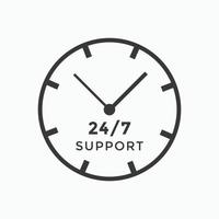 customer support icon. 24 hours call center icon vector