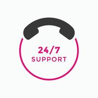 customer support icon. 24 hours call center icon vector