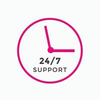 24 hours call center icon vector 247 support icon sign button call center symbol icon template