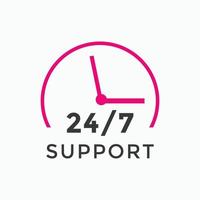 24 hours call center icon vector 247 support icon sign button call center symbol icon template