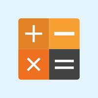 calculator icon vector template colorful. sign of calculator