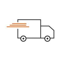Delivery truck icon vector template. fast shipping delivery. delivery service