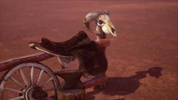 Horse Saddle on the Fence in Monument Valley photo