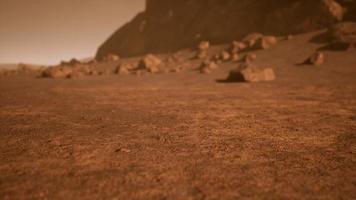 Fantastic martian landscape in rusty orange shades photo