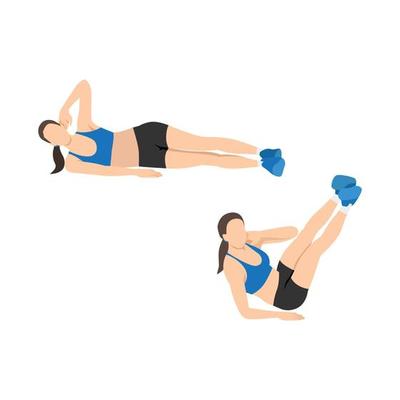 Woman doing inchworm exercise. Flat vector illustration isolated on ...