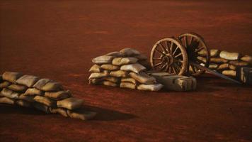 gun behind sandbags during the U.S. Civil War photo