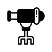 telescope solid style icon. vector illustration for graphic design, website, app