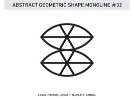 vector de diseño geométrico abstracto monoline gratis